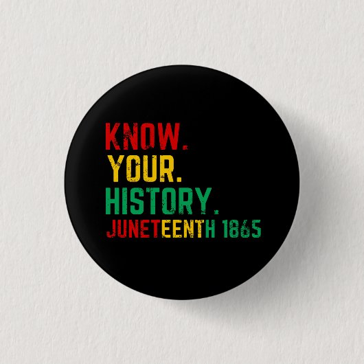 Junteenth kent je geschiedenis ronde button 3,2 cm (Voorkant)