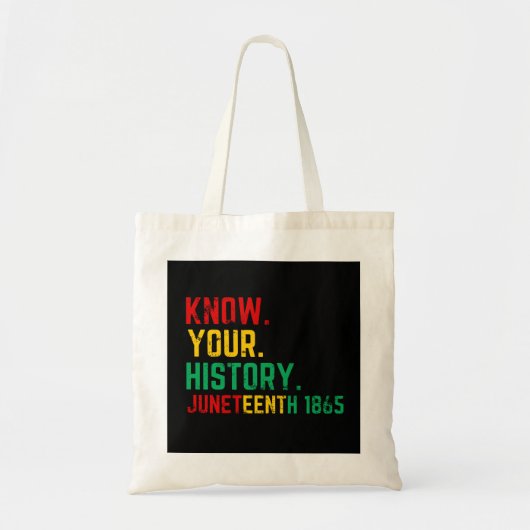 Junteenth kent je geschiedenis tote bag (Voorkant)