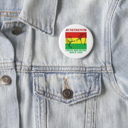Juntetiende Afrikaanse Amerikaanse vrijheid sinds  Ronde Button 5,7 Cm (In situ)