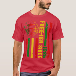 Juntetiende Afrikaanse vlag Vrij Ish sinds 1865 zw T-shirt
