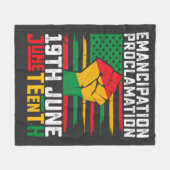Juntetiende Emancipatie Proclamation Black Freedom Fleece Deken (Voorkant (Horizontaal))