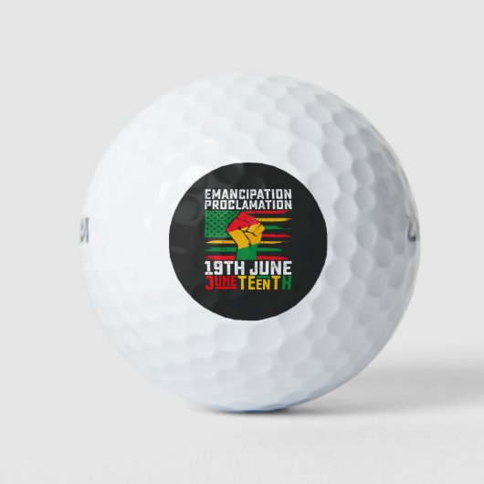 Juntetiende Emancipatie Proclamation Black Freedom Golfballen (Voorkant)