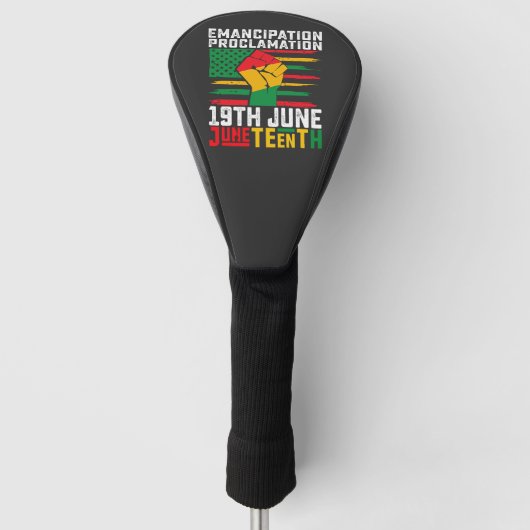 Juntetiende Emancipatie Proclamation Black Freedom Golfheadcover (Voorkant)