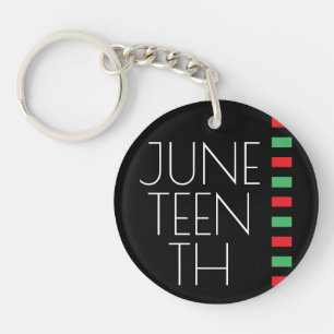 Juntetiende Red Black Green Freedom Celebration Sleutelhanger