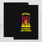 Juntetiende viert zwarte vrijheid bedankkaart (Voorkant / Achterkant)
