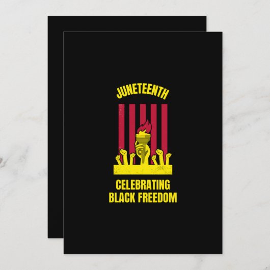 Juntetiende viert zwarte vrijheid bedankkaart (Voorkant / Achterkant)