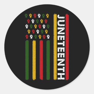 Juntetiende vlag met vlaggen ronde sticker