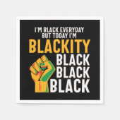 Juntetiende Zwarte vrijheid vandaag ben ik zwart Servet (Voorkant)