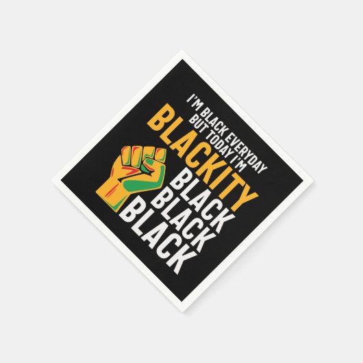 Juntetiende Zwarte vrijheid vandaag ben ik zwart Servet (Hoek)