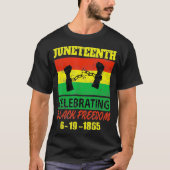 Junth viert zwarte vrijheid vlag 1865 t-shirt (Voorkant)