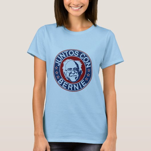 Juntos con Bernie T-Shirt (lichtblauw) (Voorkant)