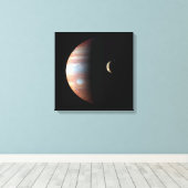 Jupiter 5e planeet met Cassini zonnestelsel Canvas Afdruk (Insitu (Houten vloer))