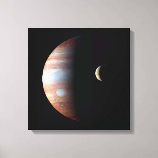 Jupiter 5e planeet met Cassini zonnestelsel Canvas Afdruk (Voorkant)