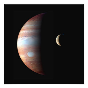 Jupiter 5e planeet met Cassini zonnestelsel Foto Afdruk