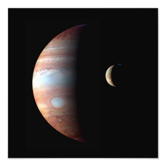 Jupiter 5th Planet met Cassini Solar System Foto Afdruk (Voorkant)