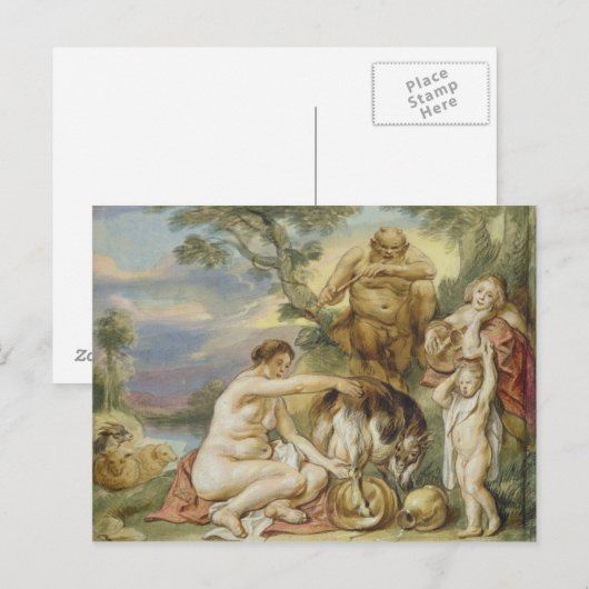 Jupiter als kind briefkaart (Voorkant / Achterkant)