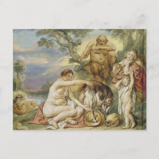 Jupiter als kind briefkaart (Voorkant)