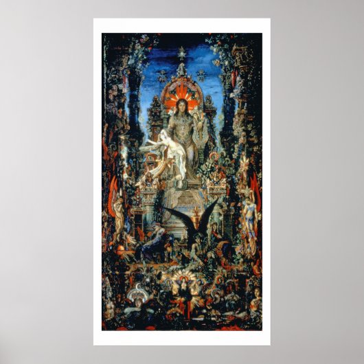 Jupiter and Semele, 1894-95 (olie op canvas) Poster (Voorkant)