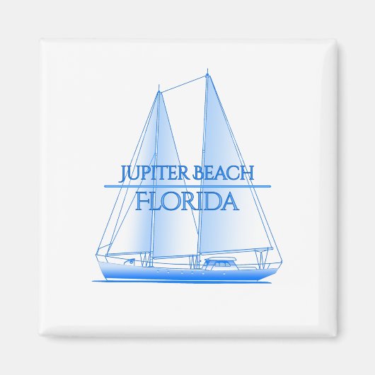 Jupiter Beach Coastal Nautical Sailor Sailor Magneet (Voorkant)