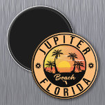 Jupiter Beach Florida Surf - Travel Souvenirs Magneet<br><div class="desc">Jupiter Florida Design. Zonneontwerp met je favoriete strand en zee van Florida,  geschikt voor Amerikaanse strandliefhebbers,  vooral die van Jupiter Beach houden.</div>