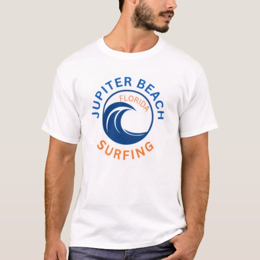 Jupiter Beach Florida Surfen T-Shirt (Voorkant)