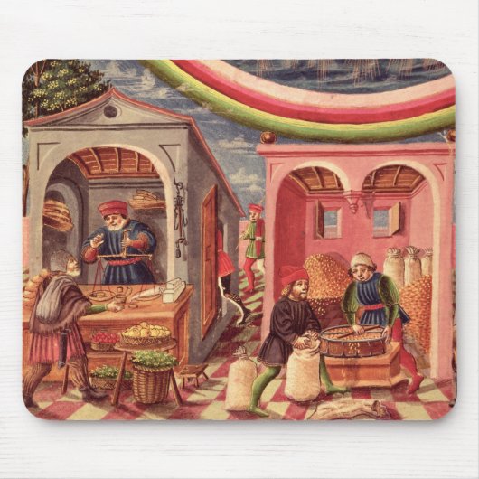 Jupiter, details van de groente- en graanhandel muismat (Voorkant)