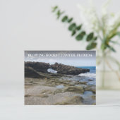 Jupiter Eiland Florida Blowing Rocks Preserve Briefkaart (Staand voorkant)