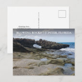 Jupiter Eiland Florida Blowing Rocks Preserve Briefkaart (Voorkant / Achterkant)