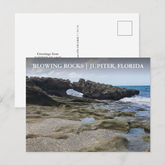 Jupiter Eiland Florida Blowing Rocks Preserve Briefkaart (Voorkant / Achterkant)