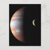 Jupiter en Crescent Moon Briefkaart (Voorkant)