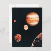 Jupiter en de Galileo-satellieten Briefkaart (Voorkant / Achterkant)