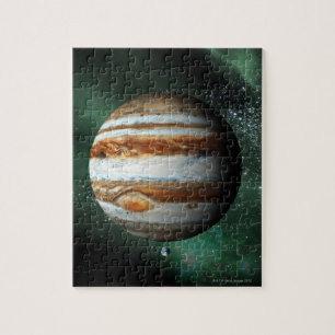 Jupiter en Earth Comparison Legpuzzel