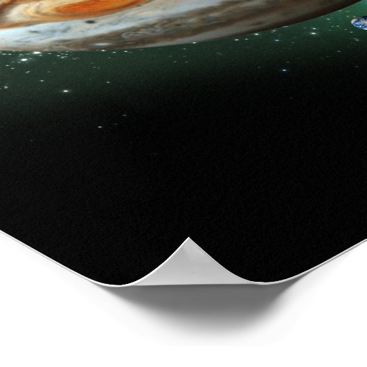 Jupiter en Earth Comparison Poster (Hoek)