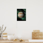 Jupiter en Earth Comparison Poster (Keuken)