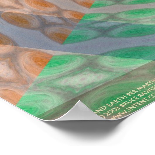 Jupiter en Earth per Martineau Poster (Hoek)