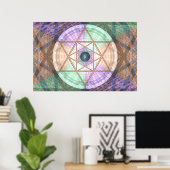 Jupiter en Earth per Martineau Poster (Thuiskantoor)