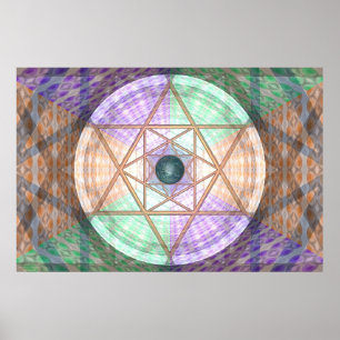 Jupiter en Earth per Martineau Poster