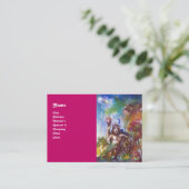 JUPITER EN LEEUW, Griekse Mythologie Paarse Blauw Visitekaartje (Staand voorkant)