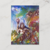 JUPITER EN LEEUW, Griekse Mythologie Paarse Blauw Visitekaartje (Achterkant)