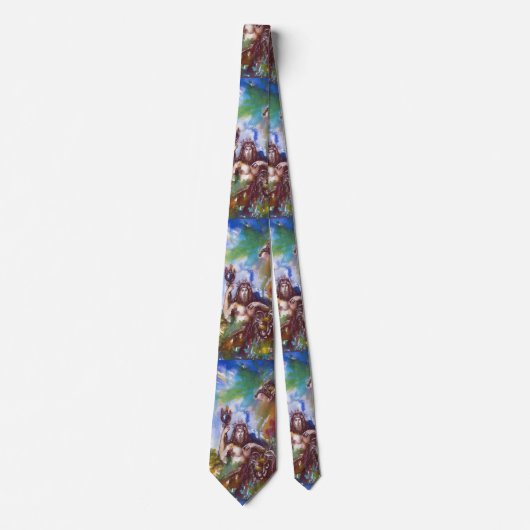 JUPITER en LION Greek Mythology Blue Brown Stropdas (Voorkant)