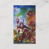 JUPITER en LION Greek Mythology; zwart papier Visitekaartje (Achterkant)