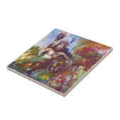 JUPITER en LION, rood wit blauw bruin Tegeltje (Zijkant)