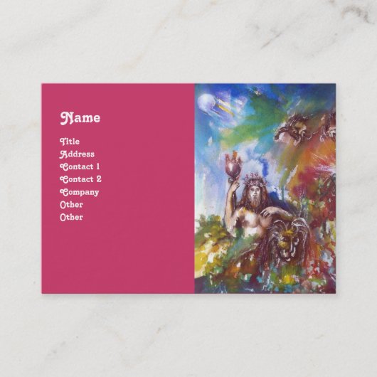 JUPITER en LION, rood wit blauw bruin Visitekaartje (Voorkant)