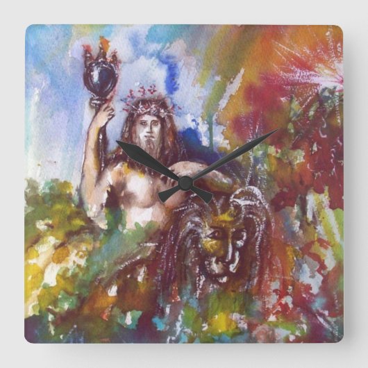 JUPITER EN LION VIERKANTE KLOK (Voorkant)