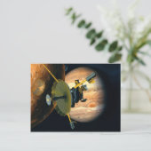 Jupiter en Lo Galileo-sonde Briefkaart (Staand voorkant)