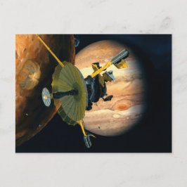 Jupiter en Lo Galileo-sonde Briefkaart