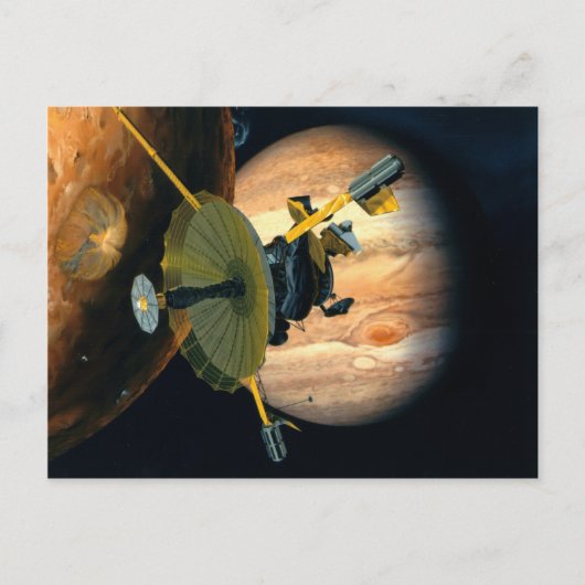Jupiter en Lo Galileo-sonde Briefkaart (Voorkant)