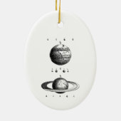 Jupiter en Planet van Saturnus Keramisch Ornament (Achterkant)