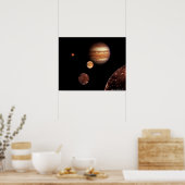 Jupiter en satellieten poster (Keuken)