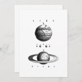 Jupiter en Saturn Planet Feestdagenkaart (Voorkant / Achterkant)